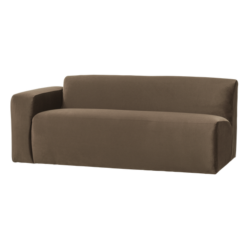 WOOOD 2-zits bank arm links Mojo Base - Velvet - Taupe - 74x185x97