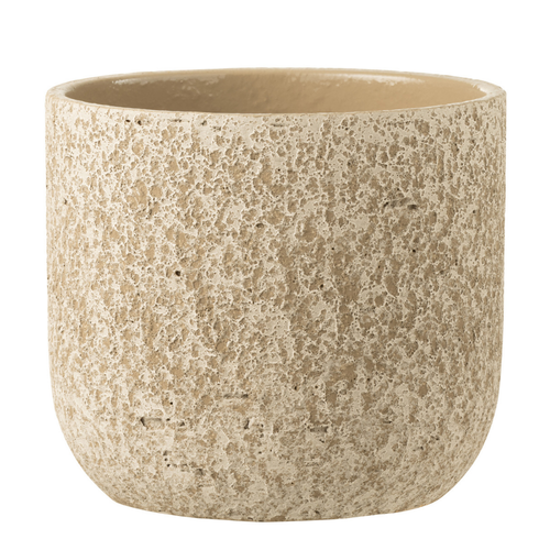 J-Line bloempot Ruw - keramiek - beige - large - Ø 22 cm - vtwonen shop