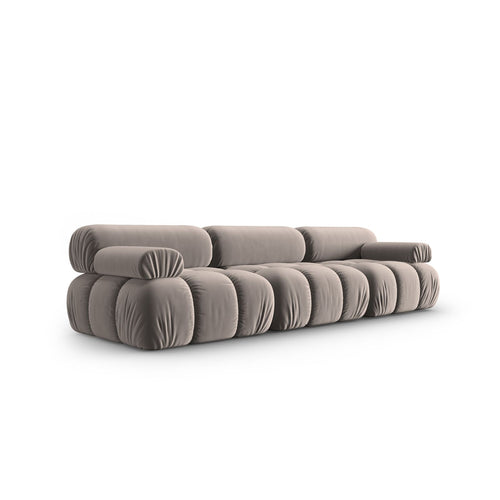 Cosmopolitan Design - Modulaire bank Cortina 3-zits, flueel cappuccino - 94x282x70cm