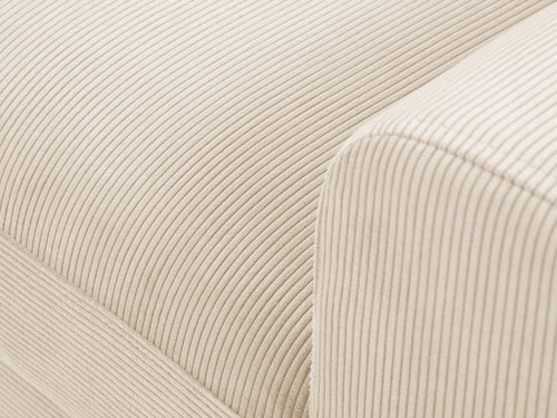Cosmopolitan Design Uitklapbare hoekbank links met opbergdoos Kyoto 4-zits, ribfluwelen, beige - 145x241x88cm