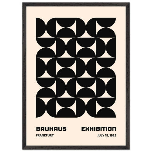 Artfulprints Poster met Lijst Bauhaus - 19 juli 1923 zwart   - 50x70 cm - Zwart / Wit