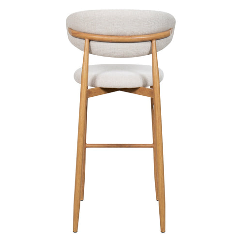 Giga Meubel Barkruk Alexia - Beige/Naturel - Zithoogte 75cm - Set van 2