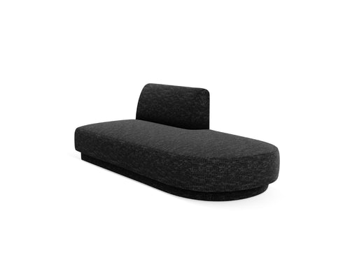 Micadoni - Module "Miley" 2 zitplaatsen, structurele stof antraciet - 90x158x70cm