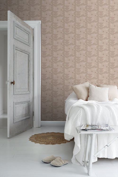 Borastapeter behang geometrische vormen roze - 53 cm x 10.05 m - 660877