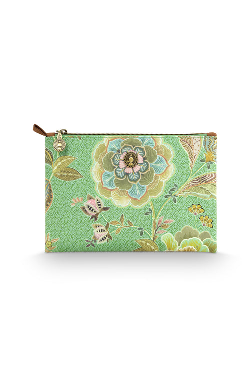 Pip Studio - Charly Make up tasje - Matata - Groen - 24x1x15.5cm