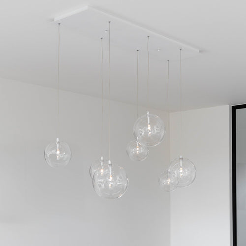 Atmooz hanglamp Merida - wit - 115 x 30 x H 120 cm - G4