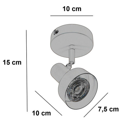 Freelight spot Lunata - 1 lichts - 10  x 15   cm - beige