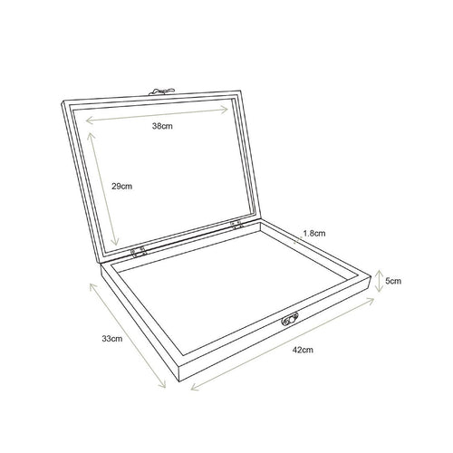 vtwonen Foto Opbergkist - Bewaardoosjes met deksel - Fotolijst houten kistje - Bewaardoos - Bruin - 42cm - vtwonen shop