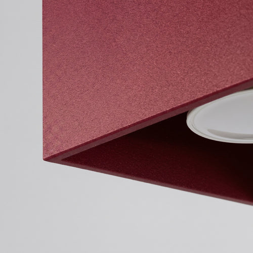 Sollux Lighting Plafondlamp QUAD 1 bordeaux - 10x10x10cm