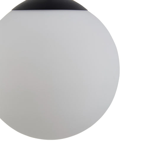 Lighto | Hanglamp cafe zwart met opaal glas 20 cm Ø | Evie - vtwonen shop