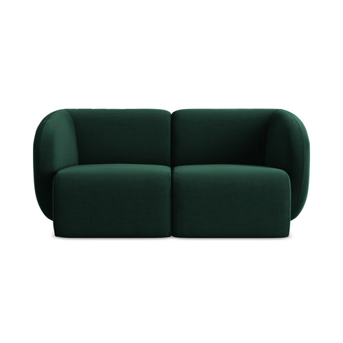 LaMiaSofa Tweezits modulaire bank Cervo - velours - flessengroen - 174x94x75