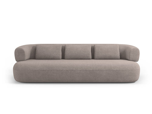 Micadoni Bank Jenny 4-zits, boucle, lichtbruin - 90x226x73cm