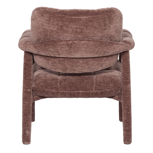 WOOOD fauteuil Loom - Chenille - Structuur Oudroze - 81x72x73