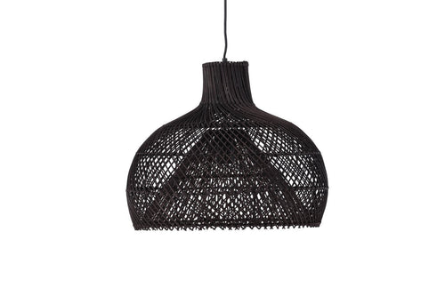 Rebellenclub Hanglamp Glen - ¿45 cm - Zwart Rattan - vtwonen shop