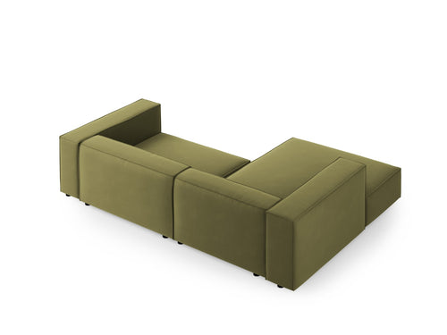 Cosmopolitan Design linker hoekbank Arendal 3-zits, flueel, lichtgroen - 166x224x70cm