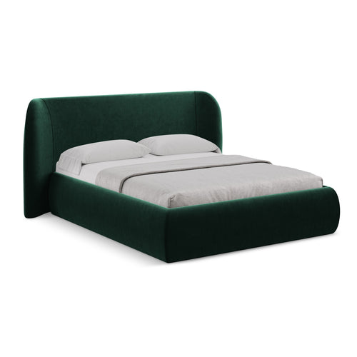 LaMiaSofa Bed met opbergruimte Trieste - velours - flessengroen - 230x215x110
