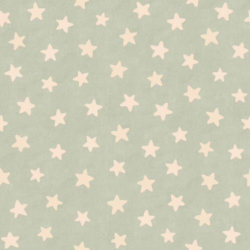 ESTAhome behang sterretjes groen en beige - 50 x 900 cm - 131709