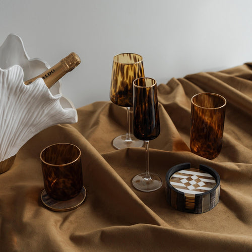 Kare Design Wijinglazen Caramel (4/set)