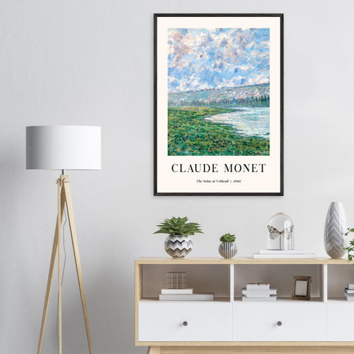 Artfulprints Poster Claude Monet - The Seine at Vétheuil   - 30x40 cm - Blauw