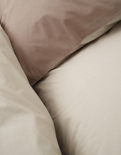 Marc O'Polo Erla dekbedovertrek - Lits-Jumeaux - 240x200/220 cm - Earth taupe