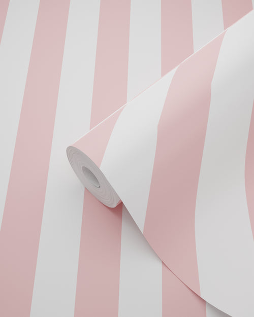 ESTAhome behang strepen roze en wit - 50 x 900 cm - 139953 - vtwonen shop
