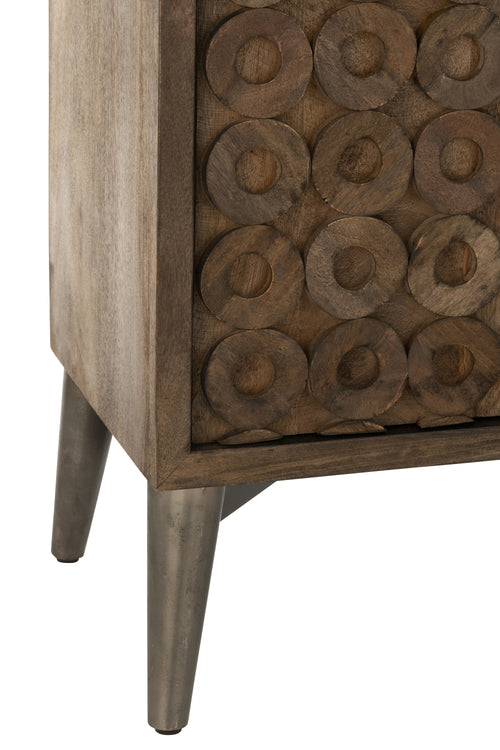 J-Line kast 2 Deuren - mangohout - bruin - vtwonen shop