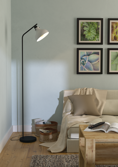 EGLO vloerlamp Matlock - e27 - 158 cm - grijs/zwart - staal