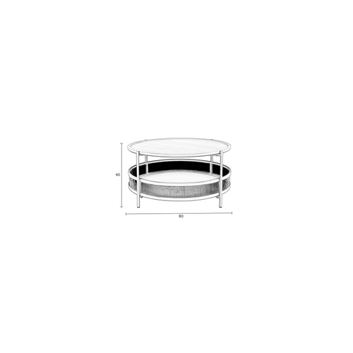 Housecraft Living Makoto Salontafel Rond 80x80 cm Zwart - vtwonen shop