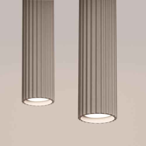 Sollux Lighting Hanglamp KARBON 2 taupe - 30x6,5x90cm