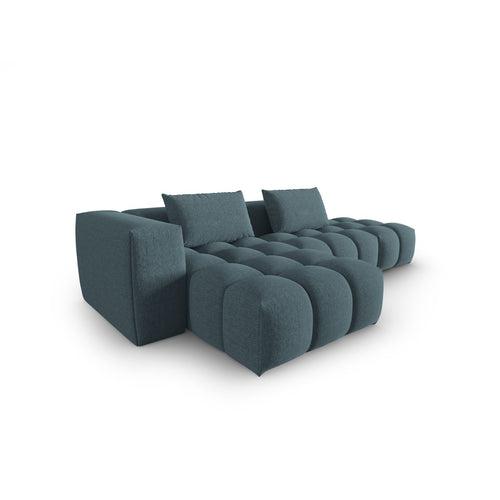 Cosmopolitan Design - Modulaire hoekbank links Verona 4-zits, structurele stof lichtblauw - 145x265x70cm