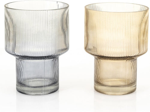 FurniLux Riba 1 vaas - Grey - 15x15x19.5 cm - vtwonen shop