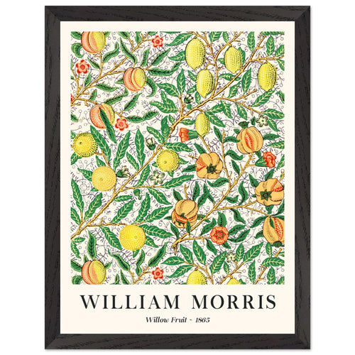 Artfulprints Poster met Lijst William Morris - Willow fruit   - 30x40 cm - Groen