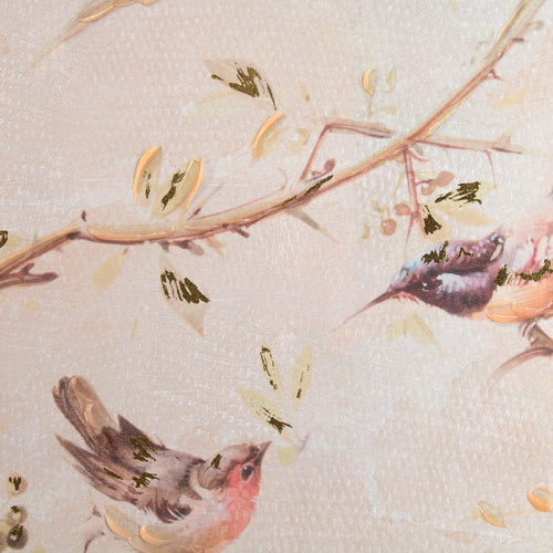 Art for the Home Canvas met handgeschilderde details - Sunset birds - 70x50cm - Roze - vtwonen shop