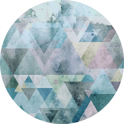 Sanders & Sanders zelfklevende behangcirkel triangles multicolor - Ø 125 cm - 611756