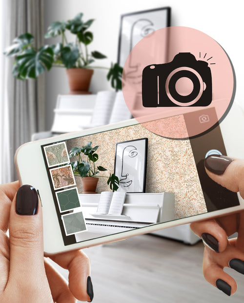 ESTAhome behang veldbloemen terracotta en vergrijsd groen - 50 x 900 cm - 131353 - vtwonen shop