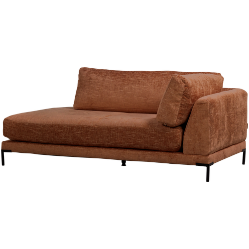 vtwonen lounge bank element rechts Couple - Polyester - Rust Melange - 89x100x200 - vtwonen shop