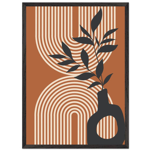 Artfulprints Poster met Lijst Boho – Arched still life   - 50x70 cm - Terracotta