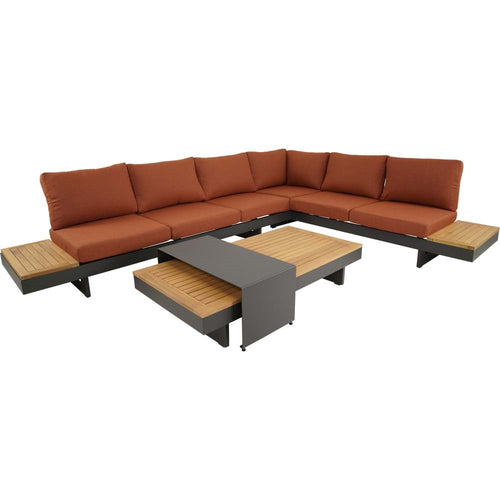 Lesli Living loungebank Barbados - rood - 245x71x70cm