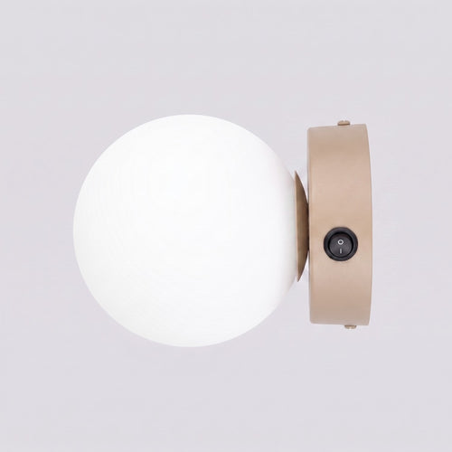 Sollux Lighting Wandlamp YOLI 1 taupe met schakelaar - 12x14x12cm