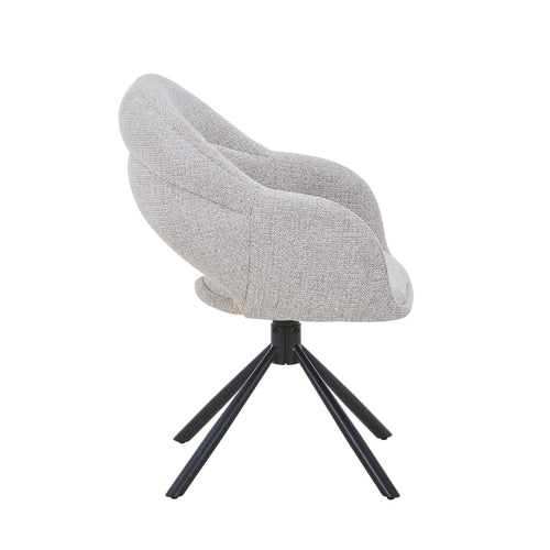 DÉJA Living Eetkamerstoel Celeste - Taupe - Draaibaar - Set van 2 - vtwonen shop