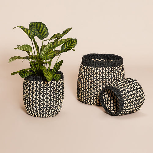 Hübsch manden Sprout - abaca - ø23xh19, ø28xh25, ø32xh29cm - vtwonen shop