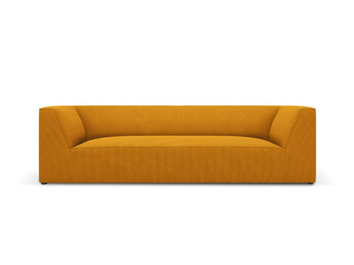 Micadoni Bank Ruby 3-zits, ribfluwelen, geel - 93x232x69cm