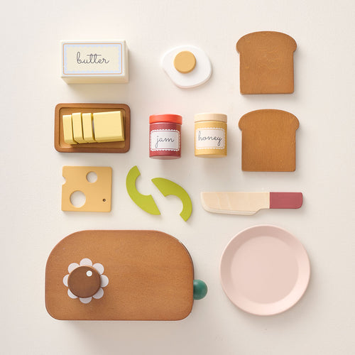 Petite Amélie Broodrooster hout - 14 delig - Noyer - vtwonen shop