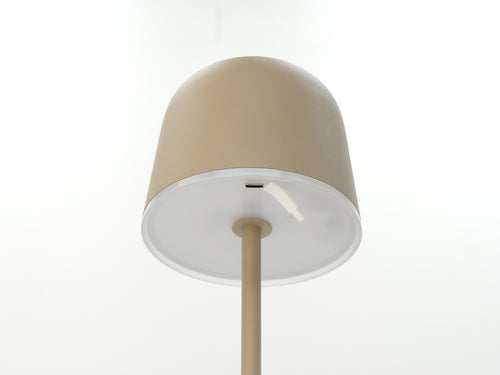 EGLO tafellamp Mannera - aanraakdimmer - draadloos - 34cm - zandkleur