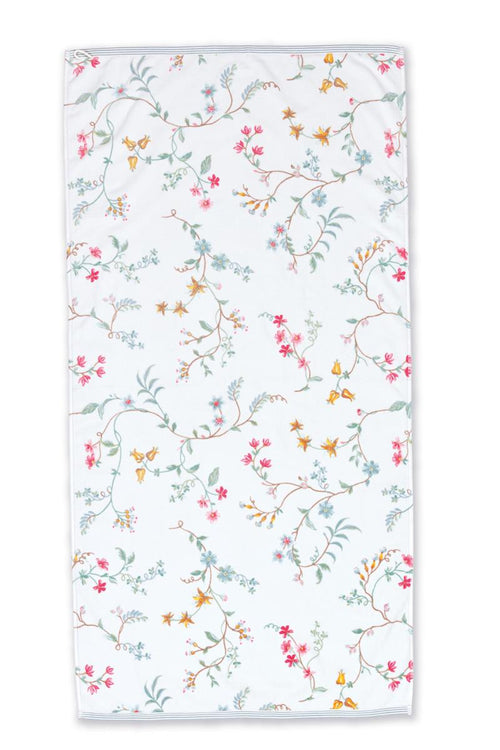 Pip Studio badlaken Les Fleurs - 70x140 cm - wit - vtwonen shop