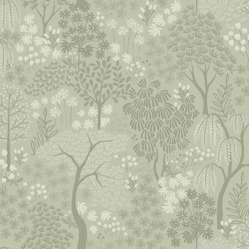 ESTAhome behang bomen en bloemen groen - 50 x 900 cm - 131646 - vtwonen shop