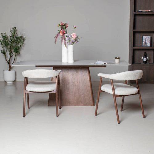 DÉJA Living Eettafel Joya - Rechthoek Walnoot/Keramisch - 200x90x75cm - vtwonen shop