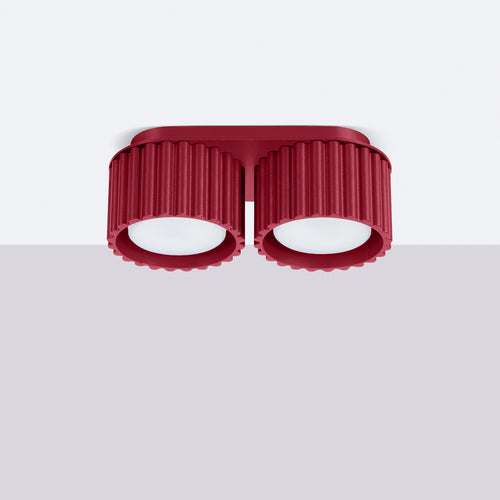 Sollux Lighting Plafondlamp AURA 2 bordeaux Gx53 - 21x10x12cm