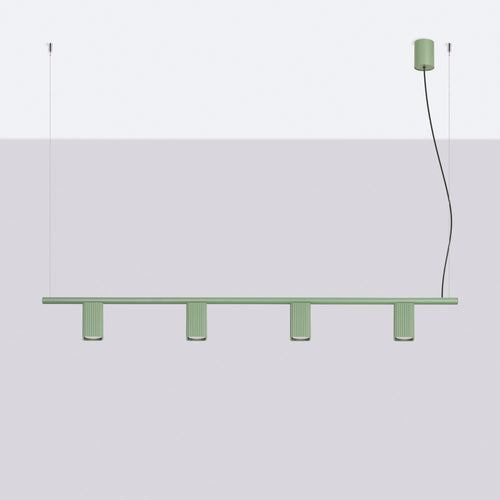 Sollux Lighting Kroonluchter RAYO 4 saliegroen - 122x6x208cm