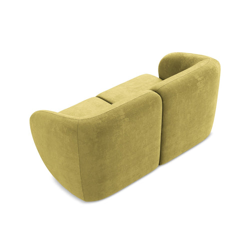 LaMiaSofa Tweezits modulaire bank Cervo - chenille stof - limoengroen - 174x94x75